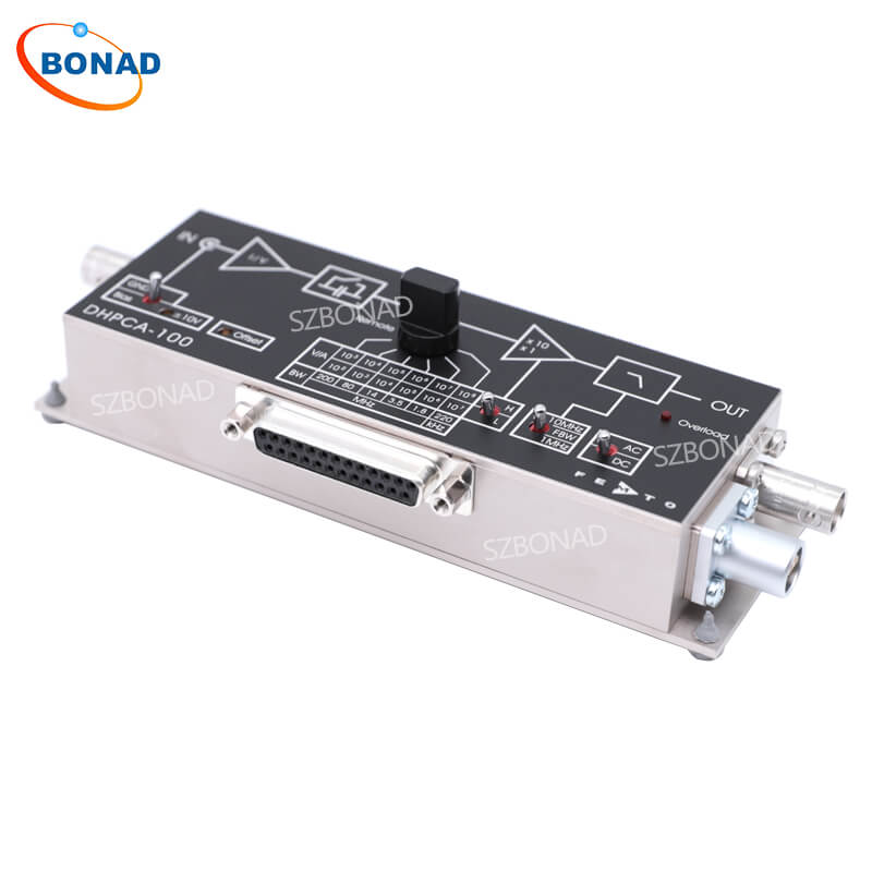 DHPCA-100可(ke)變增(zeng)益(yi)電(dian)流(liu)放(fang)大器低譟(zao)聲(sheng)